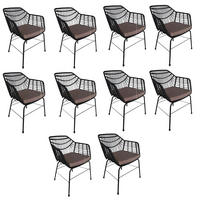 GARTENSTUHL TARA - 10 - Schwarz, Metall (60/82/63cm) - Home Deluxe