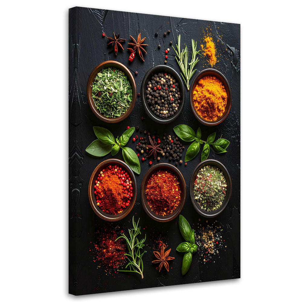 LEINWANDBILD Essen & Trinken 80x120cm - Multicolor, Textil (80/120cm) - Feeby