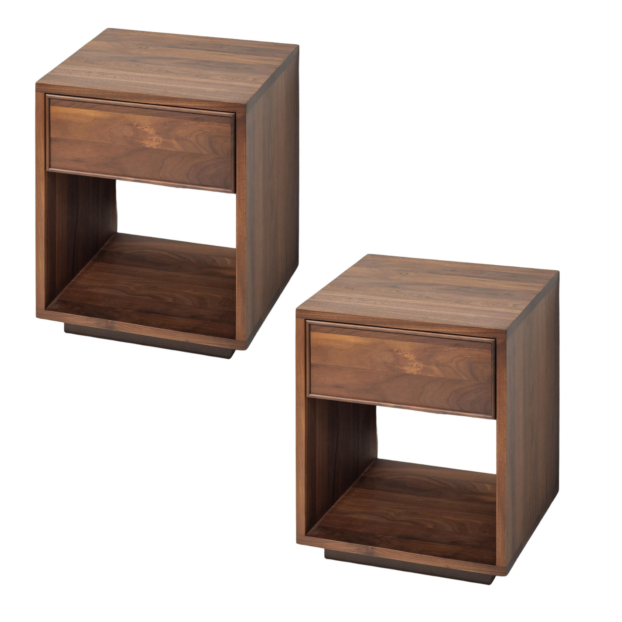 NACHTTISCH Emma 2 2er Set, Walnuss - Braun, Holz (40/50/38cm) - WOODEK