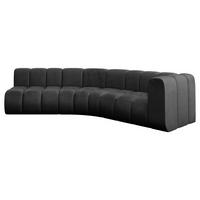 ECKSOFA modulares Sofa Karex-L1 - 308x194x70 cm Schwarz - Schwarz, Holzwerkstoff/Textil (308/194cm) - ALTDECOR