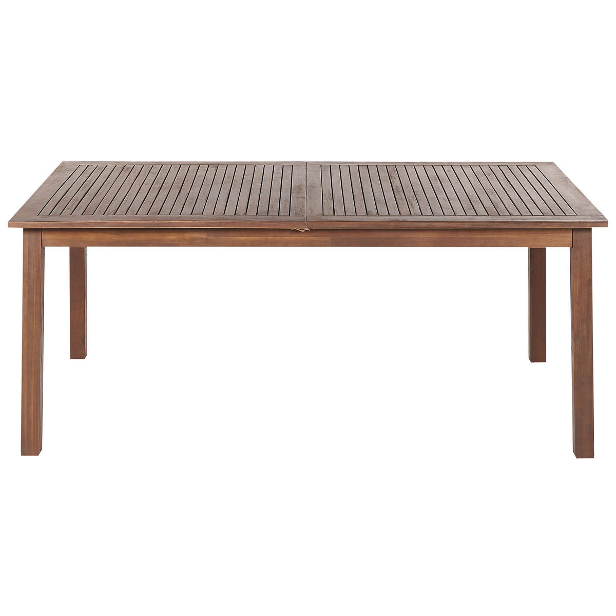 GARTENMÖBEL SET 8-Sitzer Akazienholz dunkelbraun 8-Sizer Textilbespannung grau Cesana - Dunkelbraun/Grau, Holz - Beliani