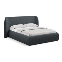POLSTERBETT mit Bettkasten und Lattenrost 190x215 Grau - Dunkelgrau/Schwarz, Kunststoff/Textil (140/200cm) - Makamii
