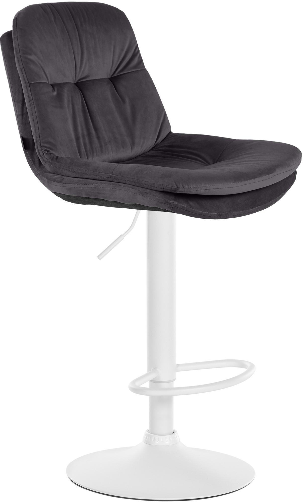 BARHOCKER Samt schwarz - Schwarz, Textil (46/94/54cm) - CLP