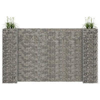 H-FÖRMIGER Gabionen-Pflanzkorb Stahldraht 260x40x150 cm - Silberfarben, Metall (260/150/40cm)