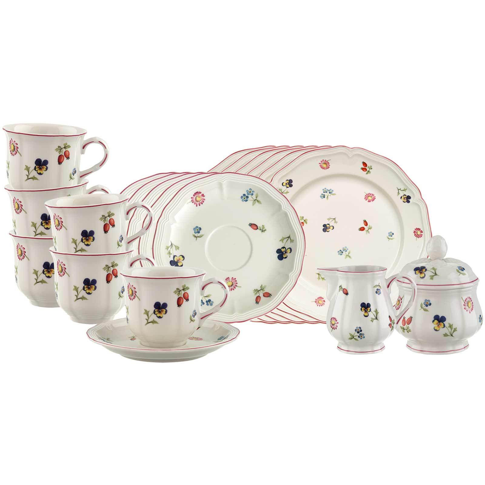 KAFFEESERVICE Petite Fleur bunt 20er Set - Multicolor, Keramik (1/1/1cm) - Villeroy & Boch
