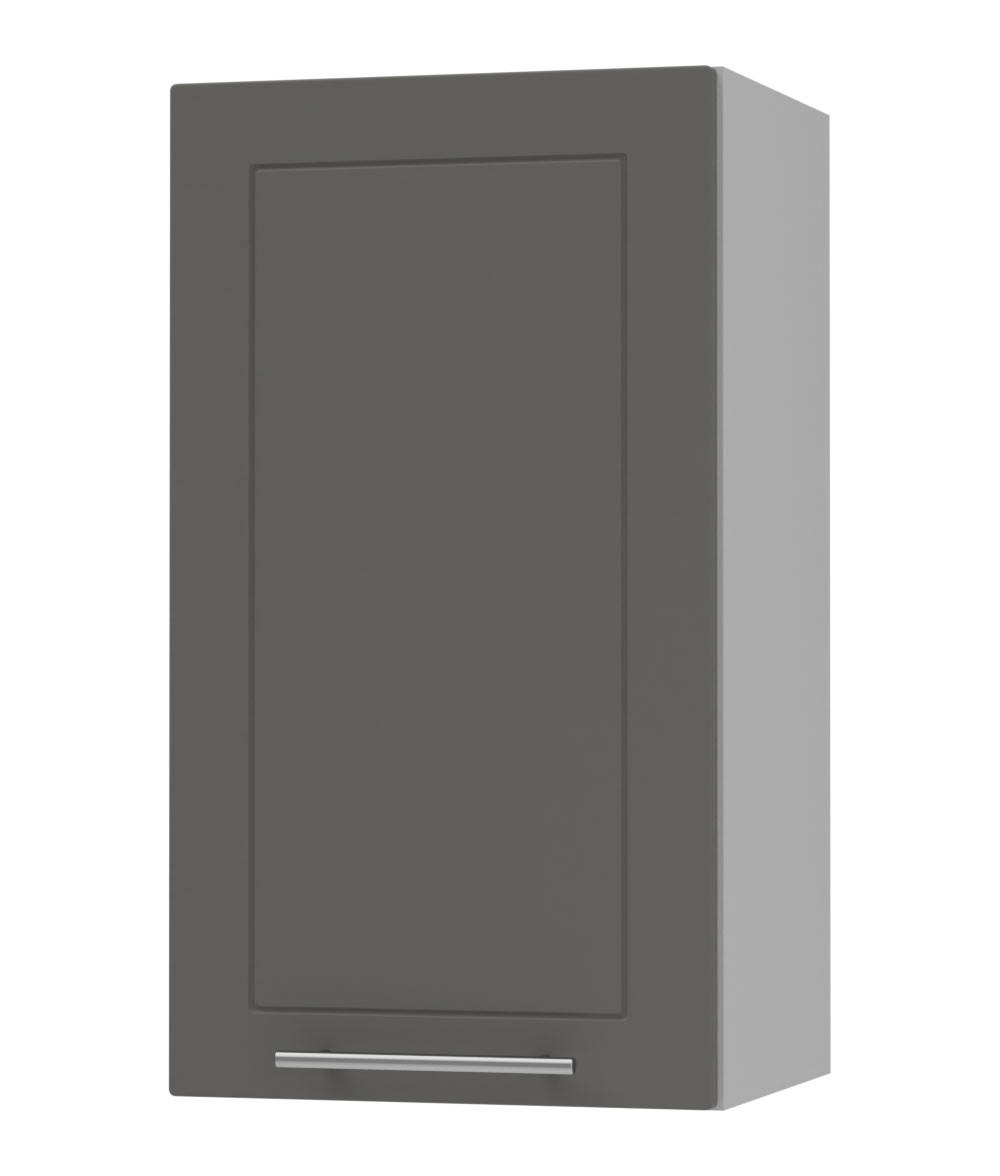 KÜCHENHÄNGESCHRANK Kvantum W2/40 Graphit Matt / Grau Matt 40 / 32,5 / 72cm - Graphitfarben/Grau, Holz/Holzwerkstoff (40/72/32.5cm) - Feldmann-Wohnen