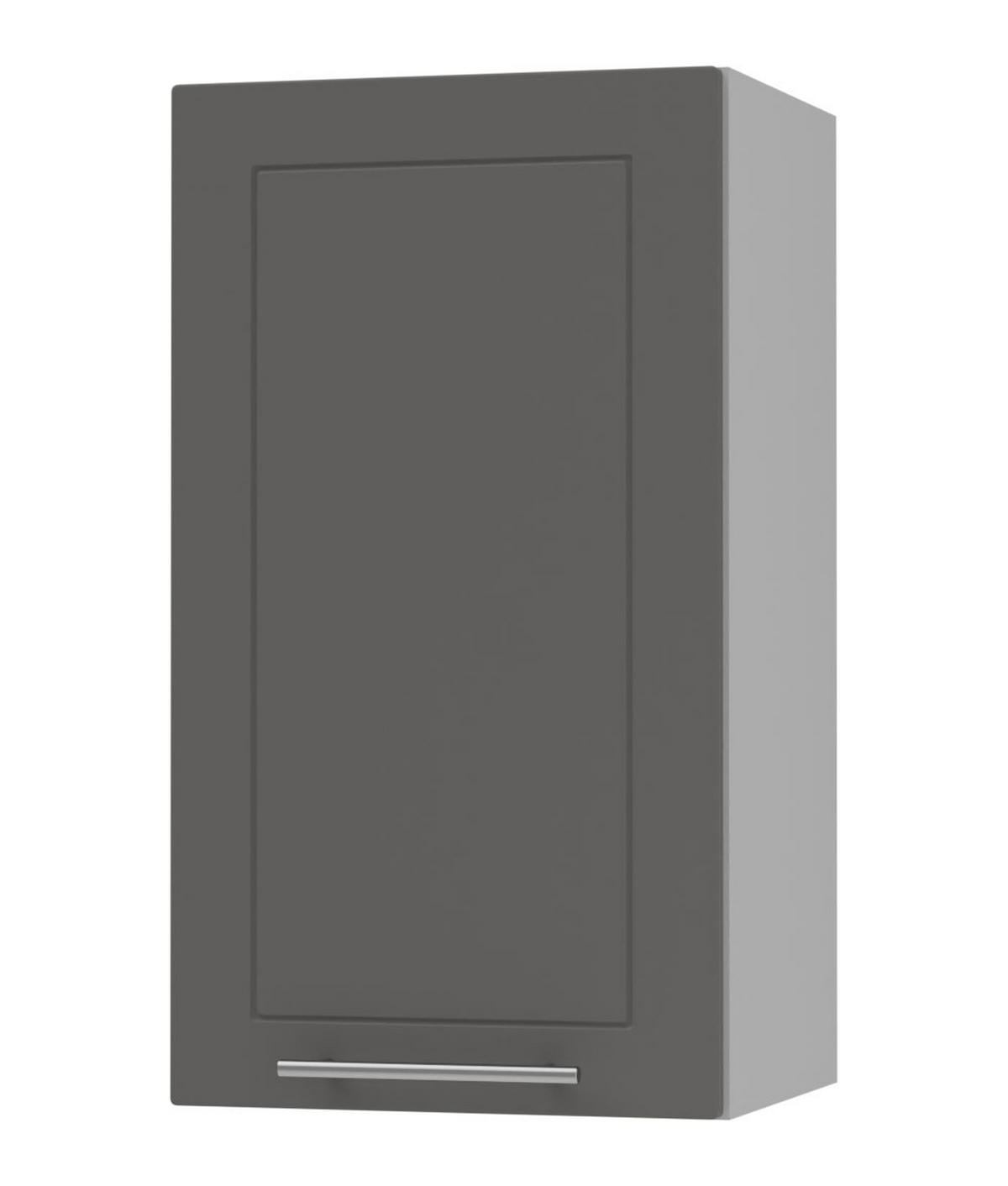 KÜCHENHÄNGESCHRANK Kvantum W2/40 Graphit Matt / Grau Matt 40 / 32,5 / 72cm - Graphitfarben/Grau, Holz/Holzwerkstoff (40/72/32.5cm) - Feldmann-Wohnen