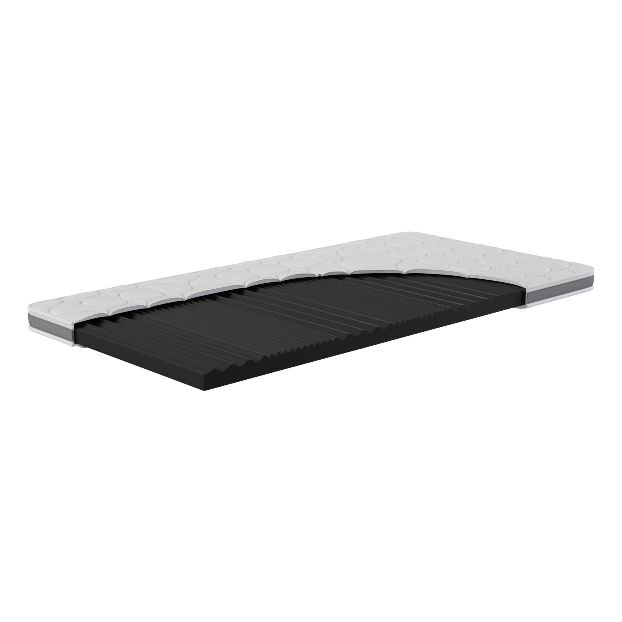TOPPER "Top Dynamic S", 80 x 200 cm, Höhe: ca. 7 cm - Weiß, Textil (80/200cm) - Hn8 Schlafsysteme