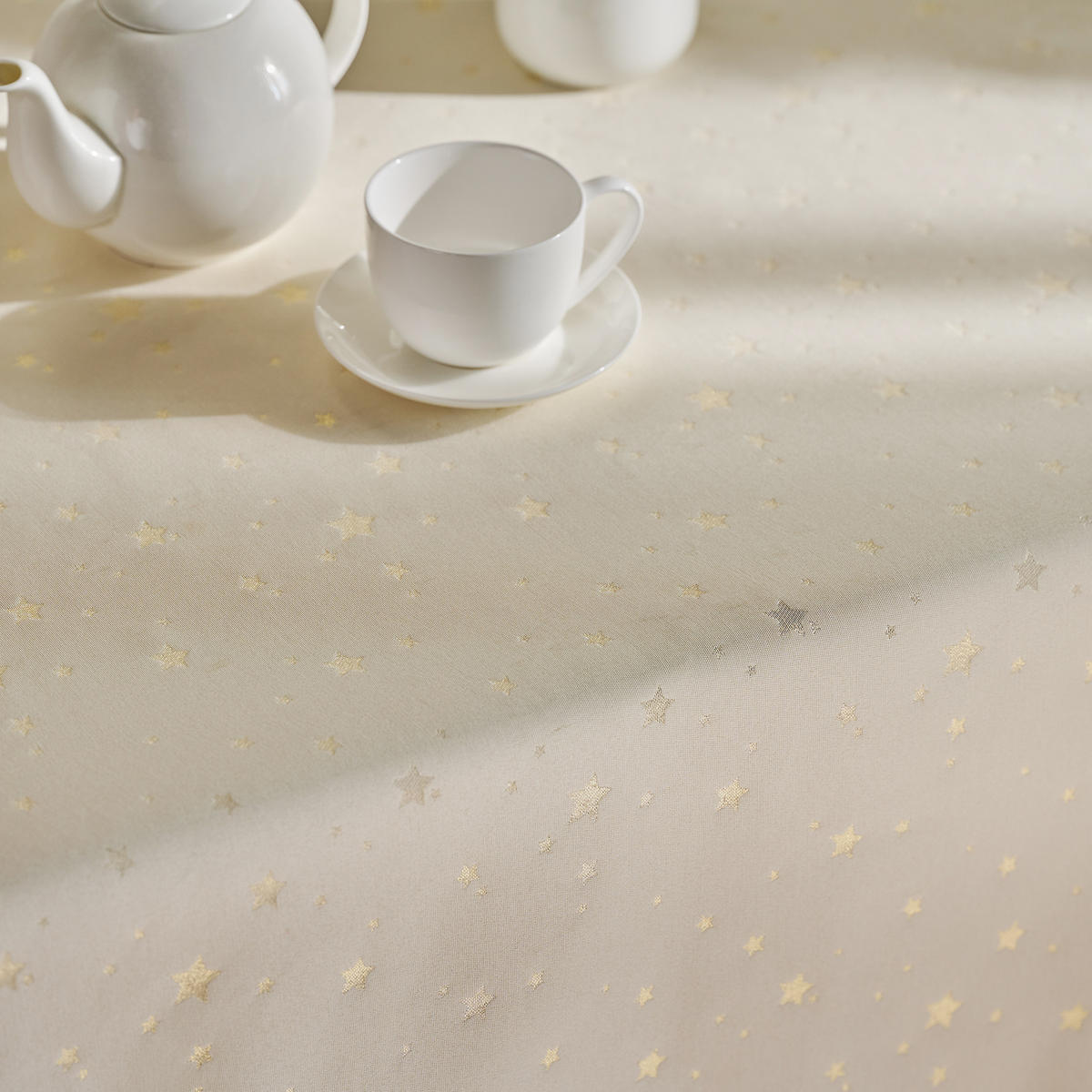 TISCHDECKE Weihnachten Stalleris 130 x 180 cm, Gold - Goldfarben, Textil (180cm) - home&you