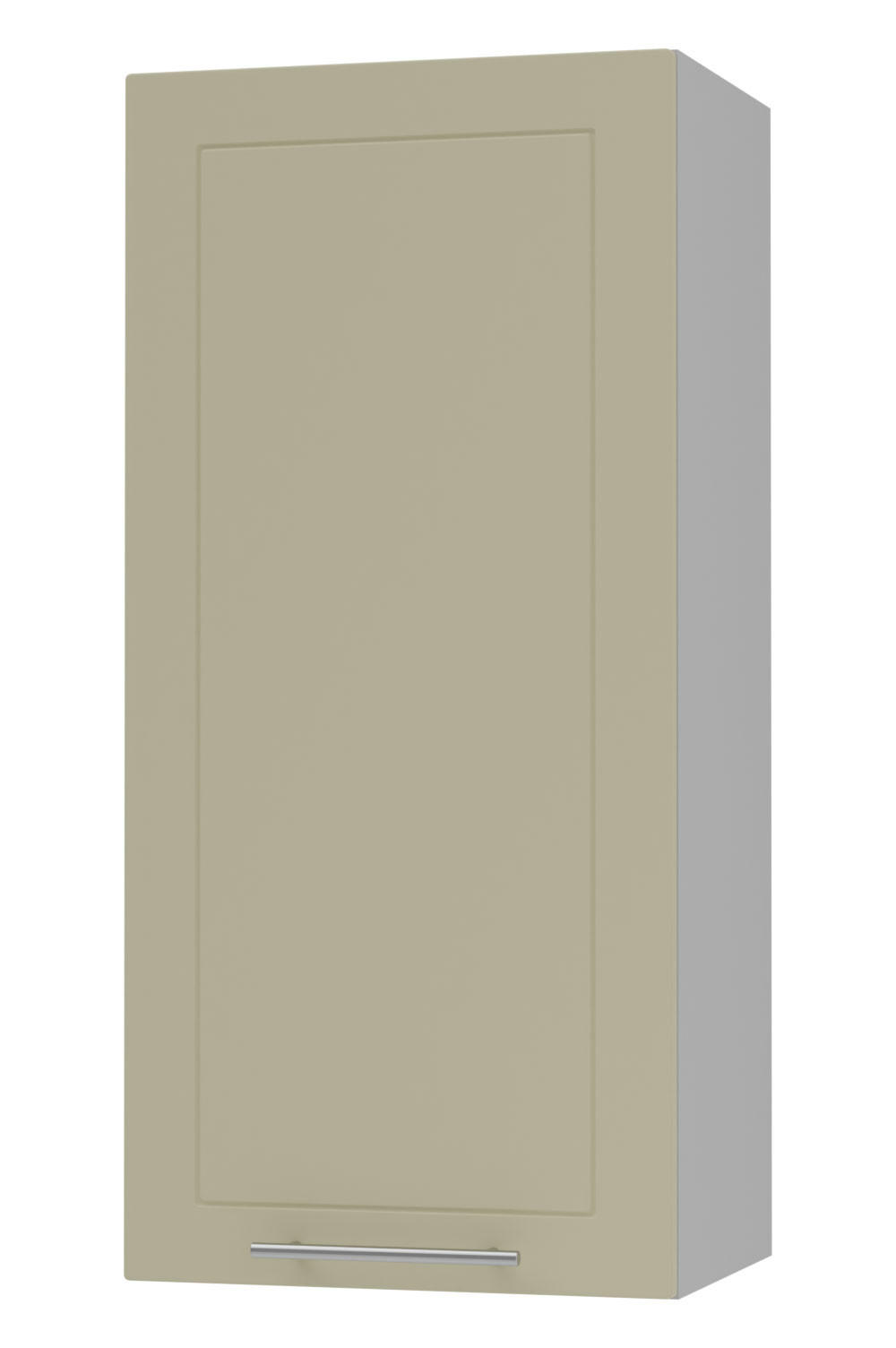 KÜCHENHÄNGESCHRANK Kvantum W4/45 Vanille Matt / Grau Matt 45 / 32,5 / 96cm - Creme/Grau, Holz/Holzwerkstoff (45/96/32.5cm) - Feldmann-Wohnen
