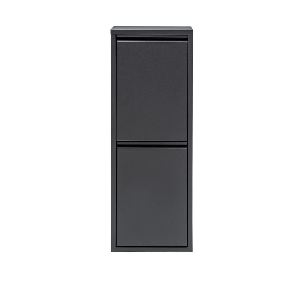 MÜLLEIMER 2 Fach Schwarz Mülltrennsystem aus Metall - Schwarz, Metall (33/92/25cm) - Gowoll