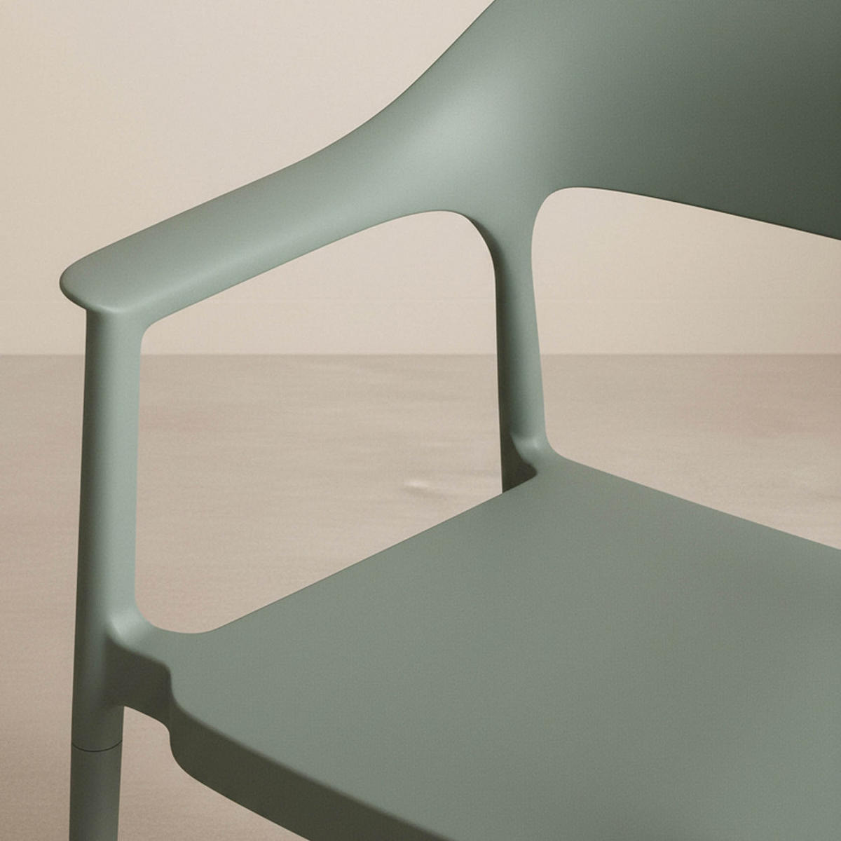 STUHL Brunel Grün 57.5 cm x 83 cm - Grün, Kunststoff (57/83/53cm) - Kenay Home