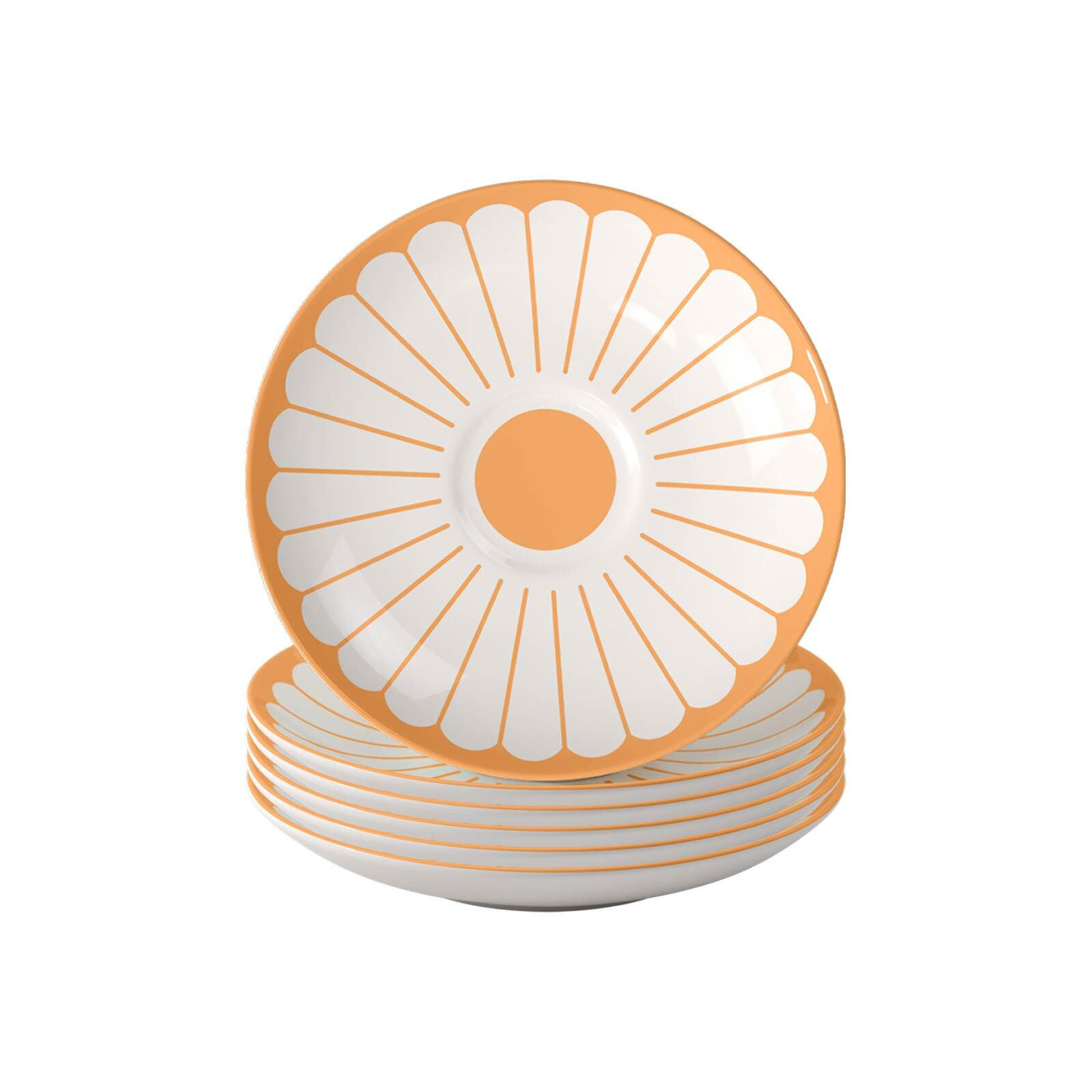 KAFFEEUNTERTASSEN Fleur Couleur Soleil ø 14,8 cm 6er Set - Gelb, Keramik (14.8cm) - Villeroy & Boch