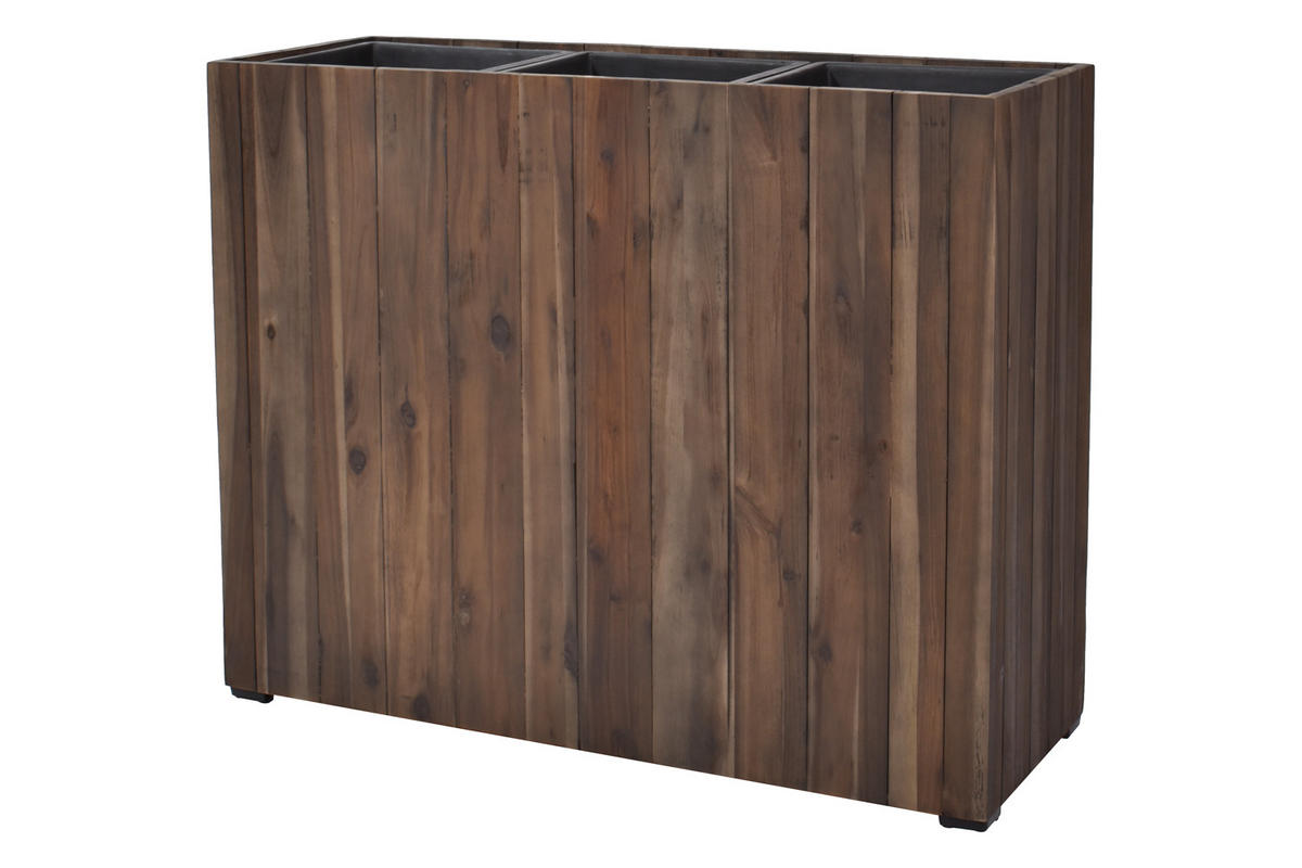 PFLANZKASTEN 83x21x62 cm, Braun, Akazienholz - Braun, Holz (21/62/83cm) - dasmöbelwerk