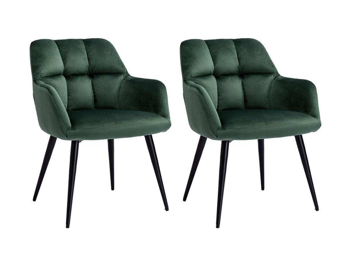 STUHL 2er-Set - Samt & Metall - Grün - PEGA - Grün, Textil (62/78/58.5cm) - Pascal Morabito