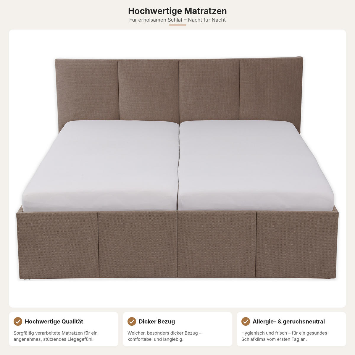 POLSTERBETT Dalas Sahara 180 x 200 x 40 cm Stauraum Mit hochwertiger Matratze H2 (bis 100 kg) und Lattenrost - Sahara, Holz (180/200cm) - Halmon Schlafkomfort Betten 