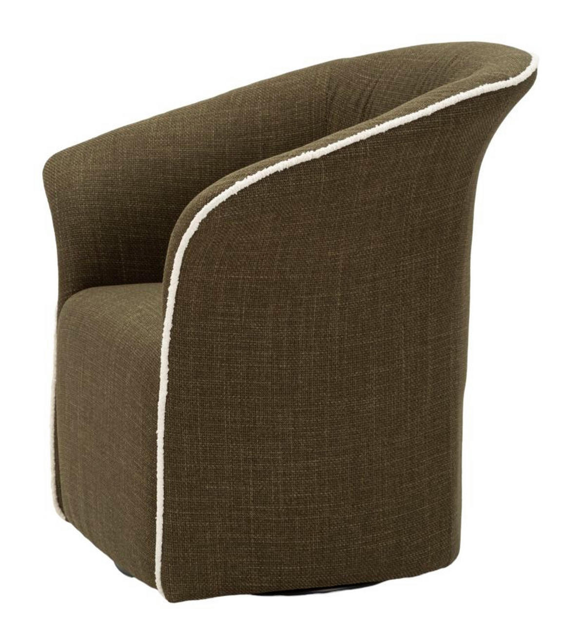 SESSEL Siena Swivel, grün, Polyester, Eisen und Sperrholz, 83,5 x 66 x 80 cm - Grün, Holzwerkstoff/Kunststoff (83.5/80/66cm) - Mauro Ferretti