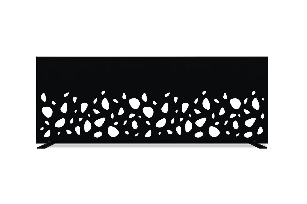 SICHTSCHUTZPANEELE dekorativ 3er-Set Sunny schwarz H.160cm, linke Seite mit Muster - Schwarz, Metall (60/160cm) - Casanoov