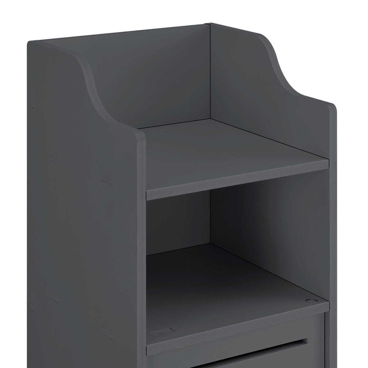 HOCHSCHRANK Mora - Dunkelgrau, Kunststoff (32/135/32cm) - [en.casa]