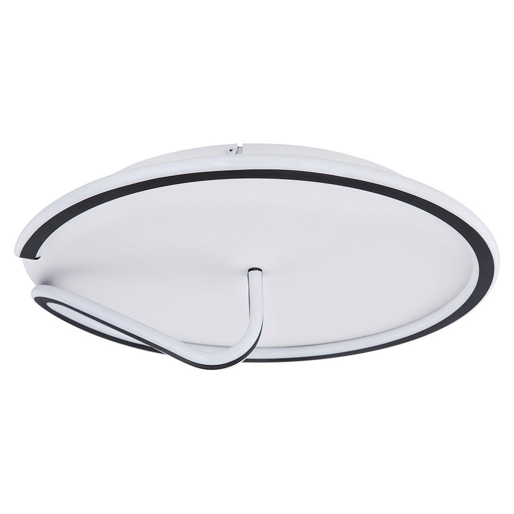 LED DECKENLEUCHTE Metall Schwarz Opal - Schwarz, Metall (51/51/15cm) - Globo Lighting