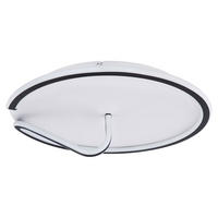 LED DECKENLEUCHTE Metall Schwarz Opal - Schwarz, Metall (51/51/15cm) - Globo Lighting