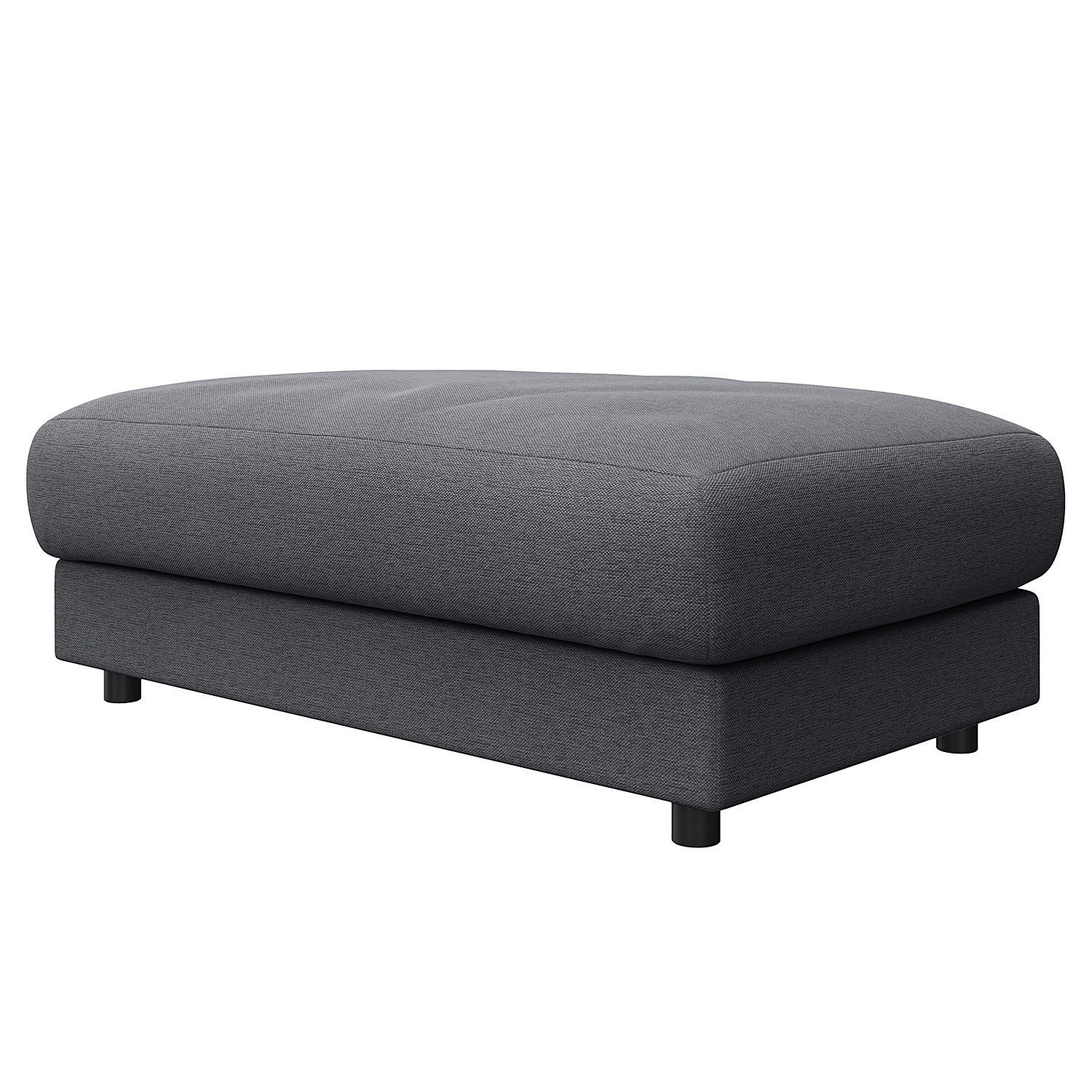 POLSTERHOCKER - Schwarz/Grau, Textil (107/41/77cm) - home24