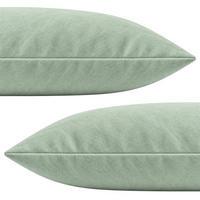 BIBER-KISSENBEZÜGE 40x40 2er Set - Made in Germany! Kuschelig warmer Flanell Kissenbezug aus 100% Baumwolle - Salbeigrün - Salbeigrün, Textil (40/40cm) - Carpe Sonno