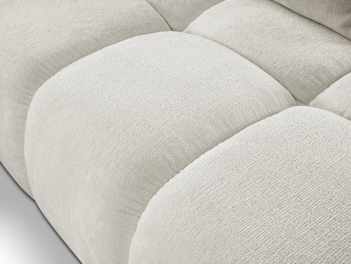ECKSOFA DUCA L-S Creme Chenille mit Schlaffunktion - Creme, Holz (266.5/266.5cm) - MASSENO