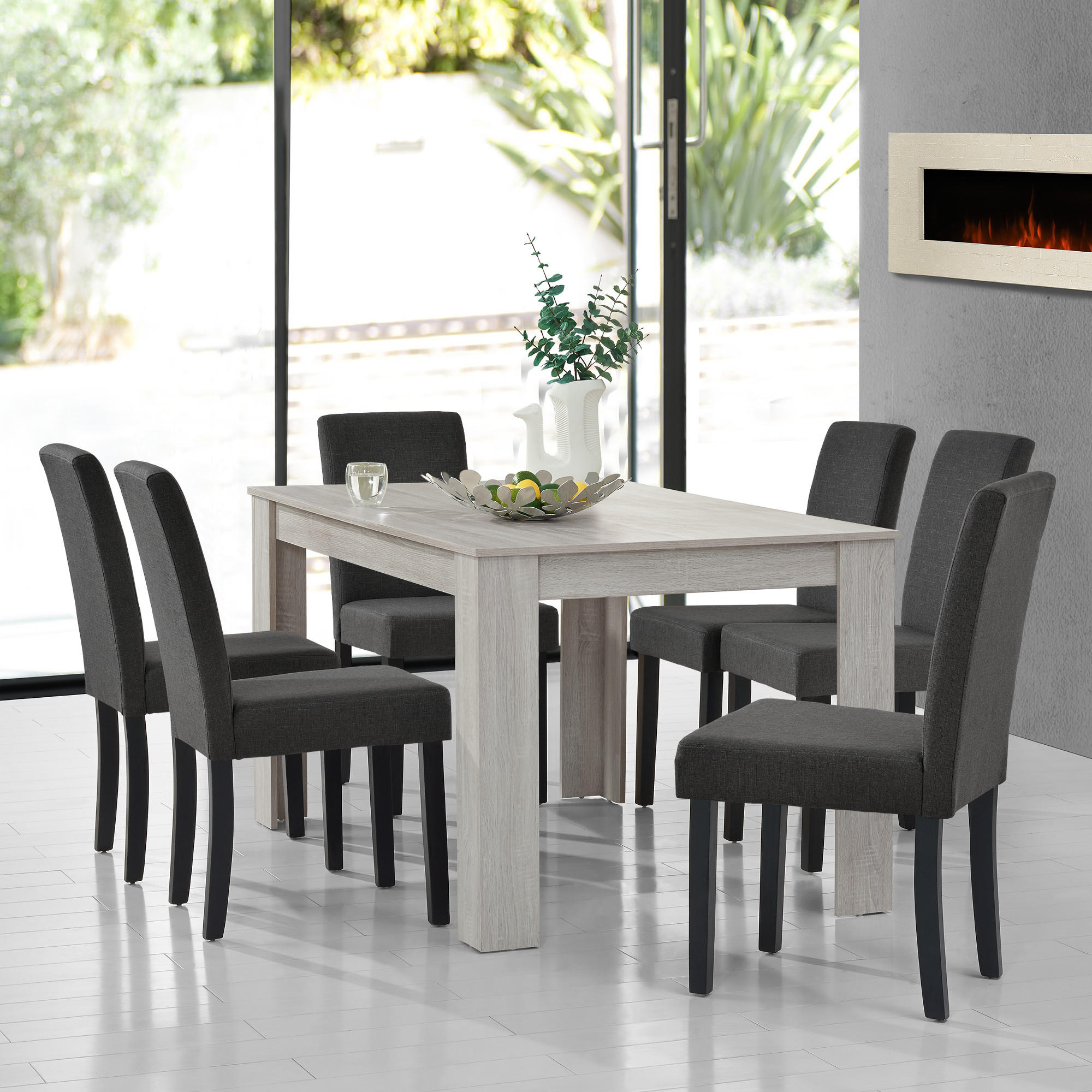 TISCHGRUPPE Kramfors - Eichefarben, Holz/Holzwerkstoff (140/77/90cm) - [en.casa]