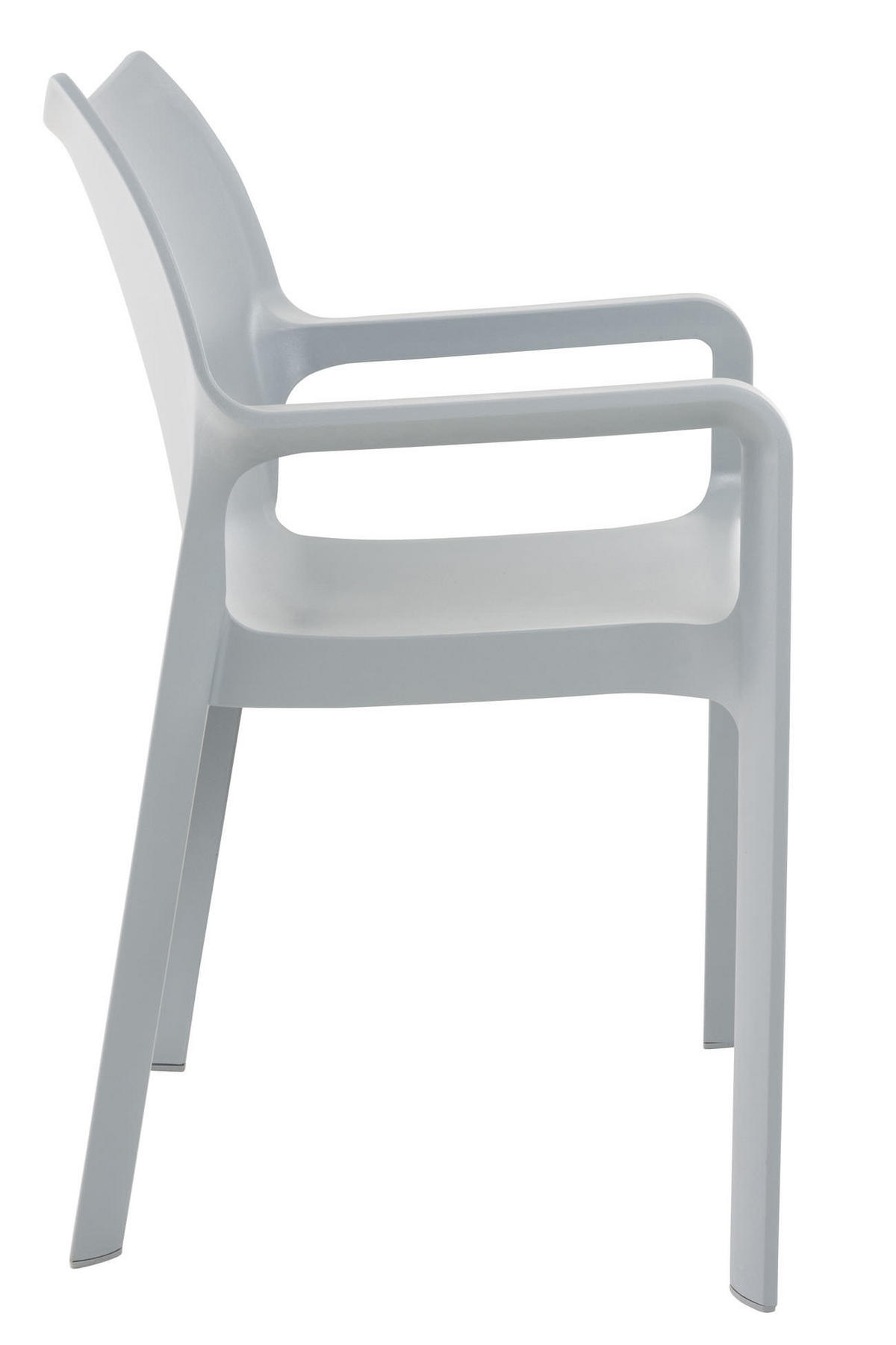 STAPELSTUHL 2er Set Kunststoff hellgrau - Hellgrau, Kunststoff (57/84/53cm) - CLP