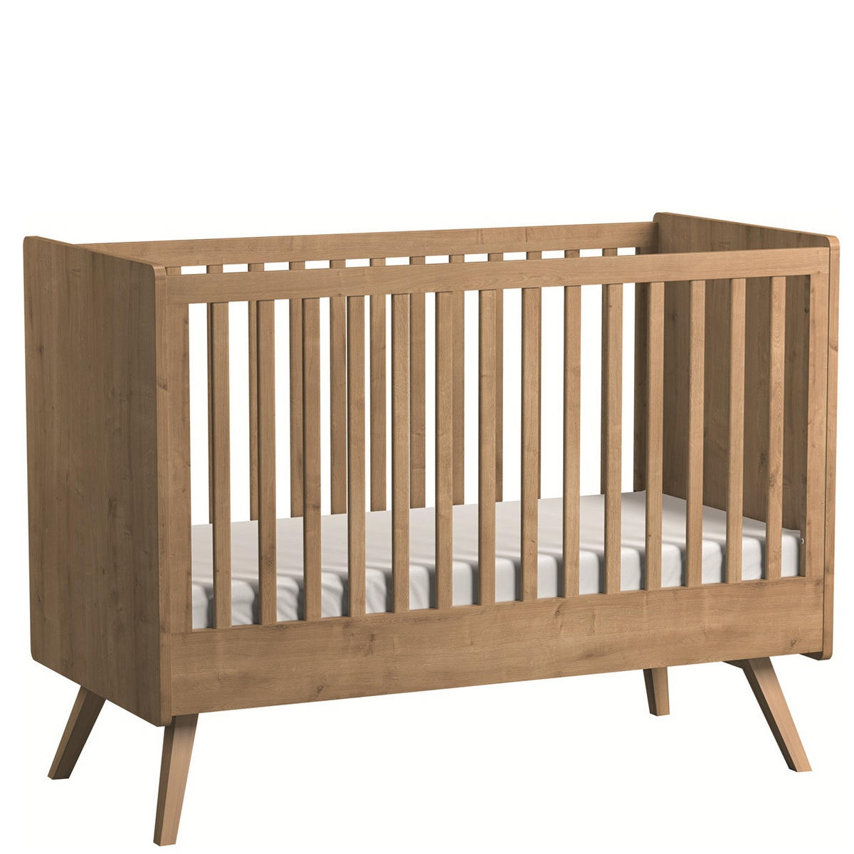 BABYZIMMER Vienna Set A - 4-teilig - Eiche - Eichefarben, Holzwerkstoff (100/200/58cm) - QMM TraumMöbel