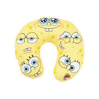NACKENKISSEN Spongebob Schwammkopf Gelb 35 x 30 cm - Gelb, Textil (35/30cm)