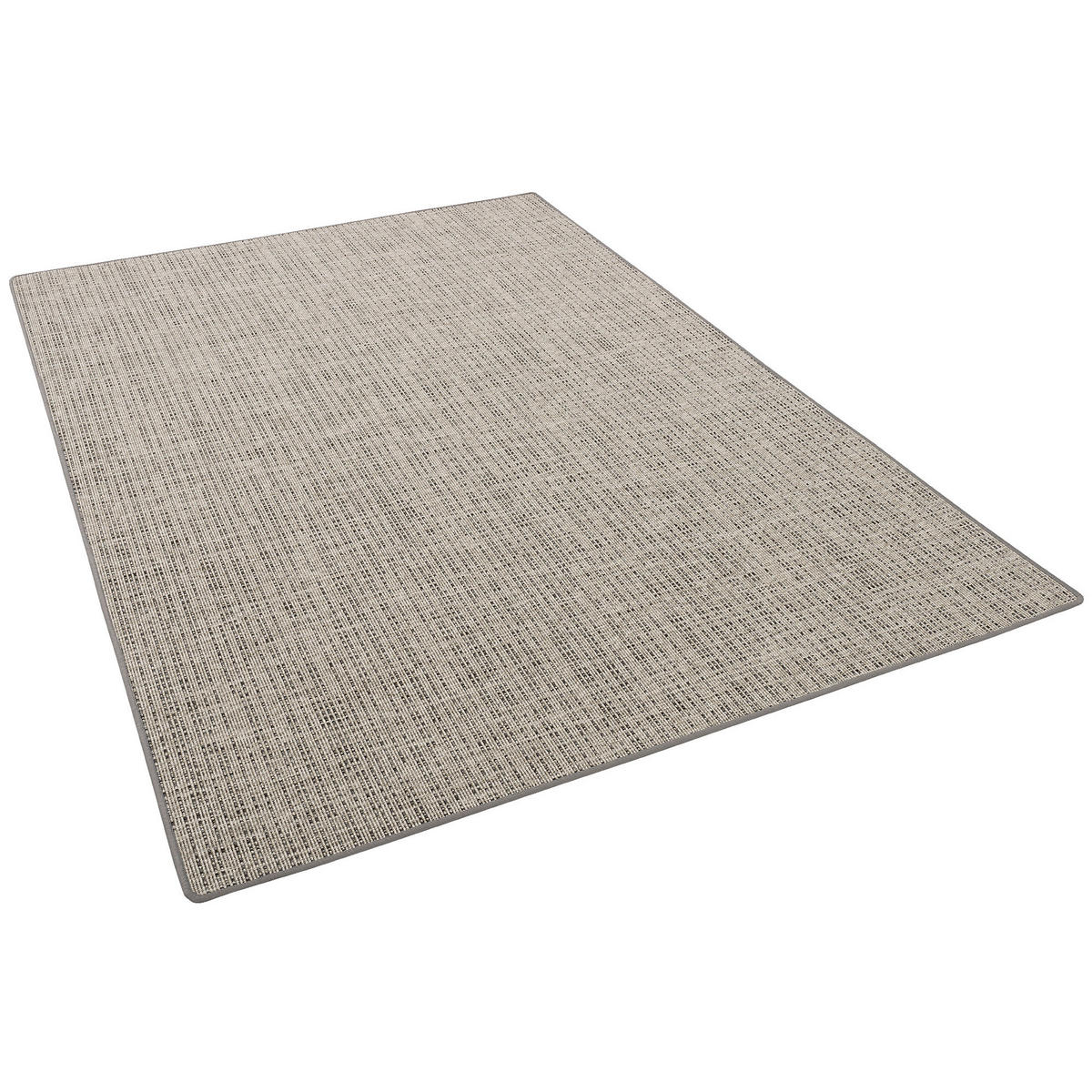 SISAL-OPTIK DESIGNER FLACHGEWEBE TEPPICH PURE MELIERT - Grau, Textil (100/100cm) - Snapstyle