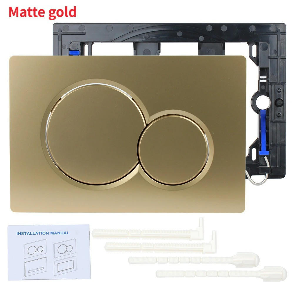 WC-BETÄTIGUNGSPLATTE – Gold – Kompatibel mit Geberit Sigma01 - Platinfarben, Metall (25.5/5/17.3cm)