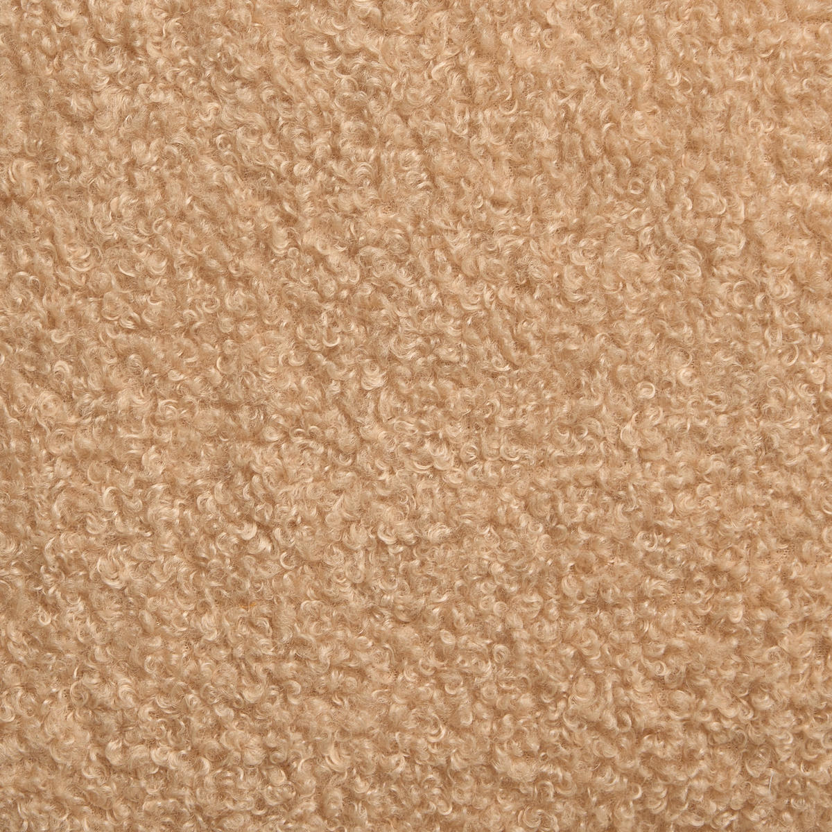POUF Bouclé Beige Caliente - Beige, Textil (60/44/60cm) - Beliani