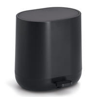 TRETEIMER mit Absenkautomatik 6 l 26/22,5/26,5 cm - Schwarz, Kunststoff (22.5/26.5/26cm) - ZELLER