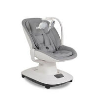BABYWIPPE Hera hellgrau App-Steuerung, 360° drehbar, Moskitonetz, 5-Punkt-Gurt, 5 Stufen - Silberfarben, Metall - Cangaroo
