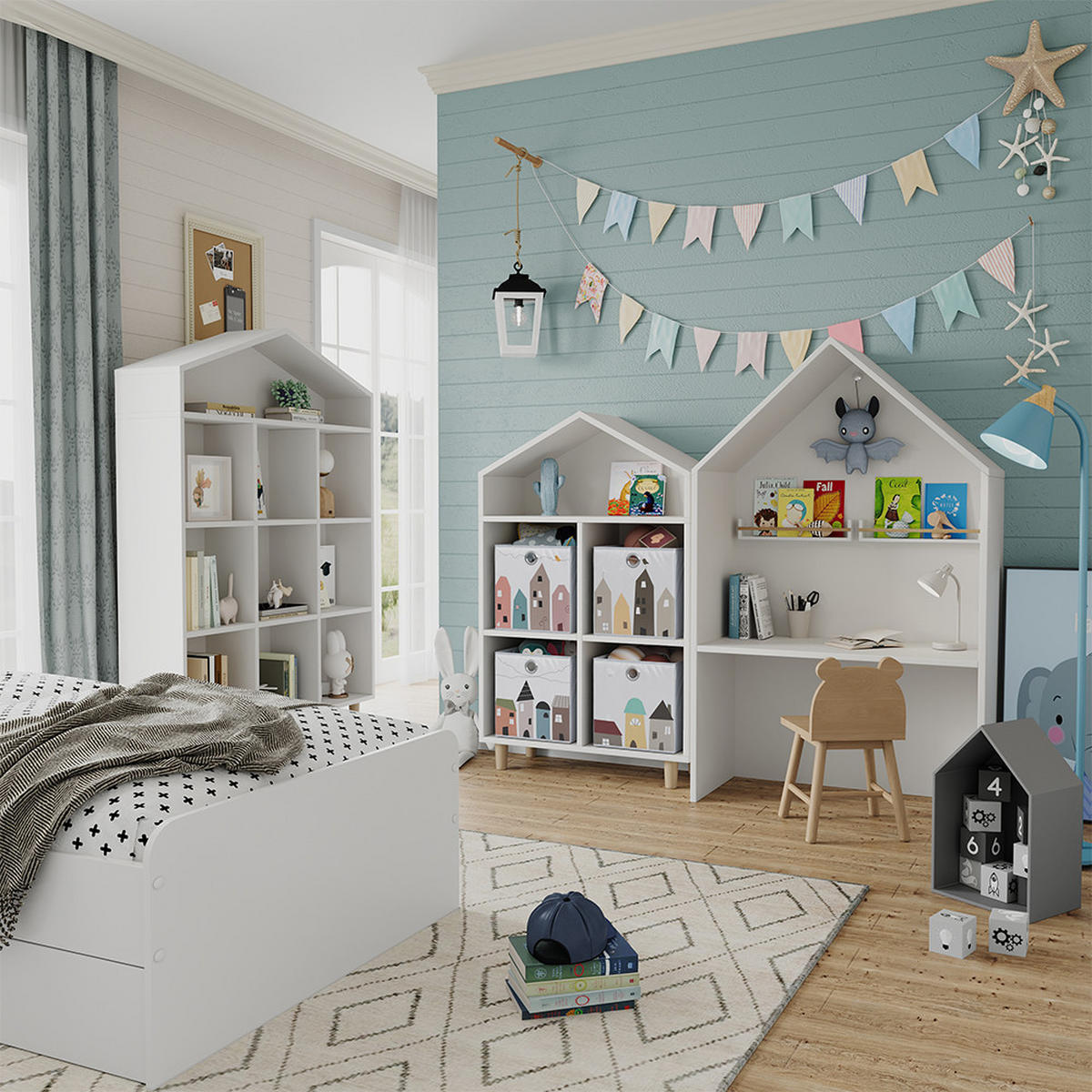 FALTBOX Grau (Stadt) 30 x 30 cm (Motiv Stadt) - Braun/Grau, Wellpappe (30/30cm) - Vicco