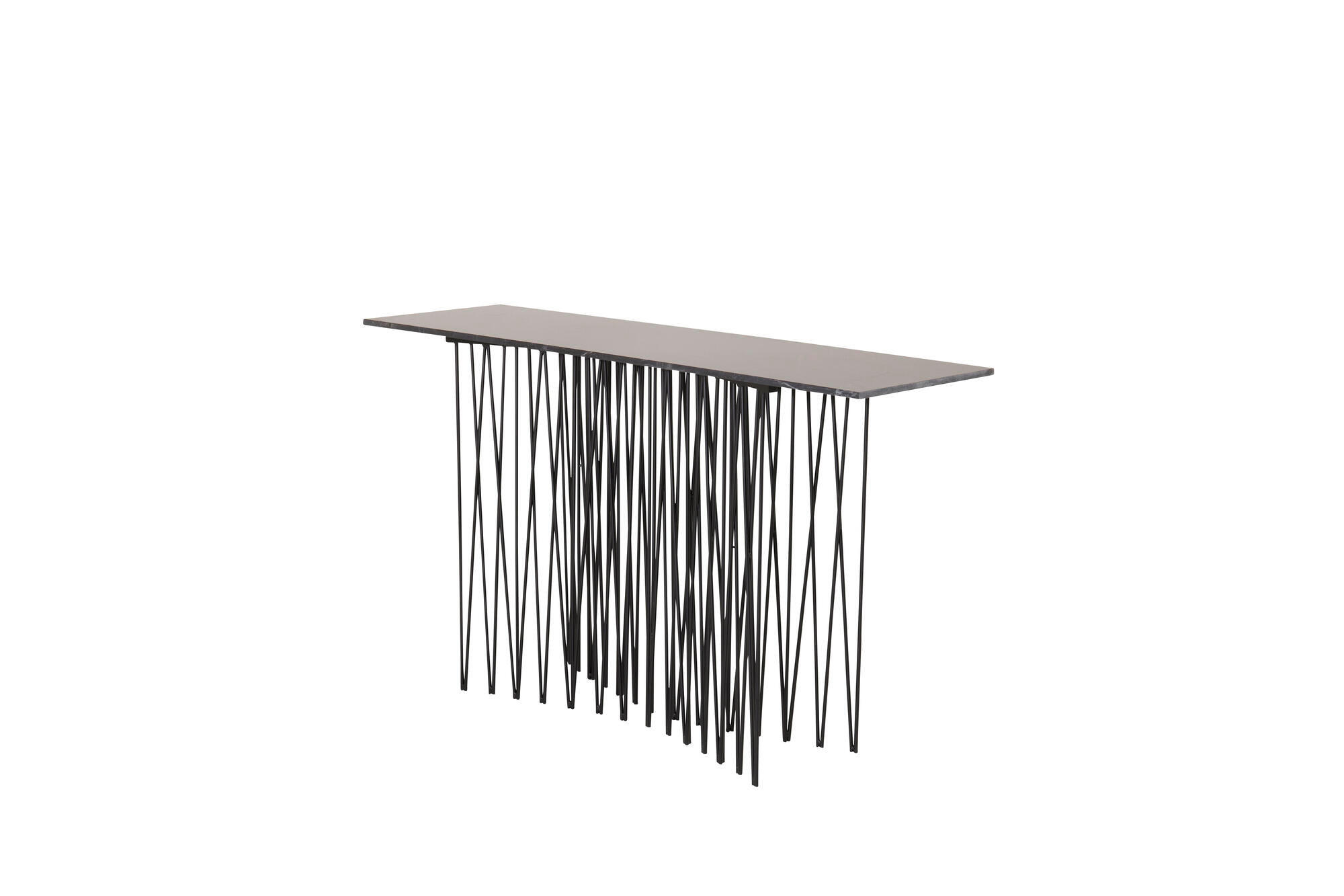 BEISTELLTISCH STONE Schwarz 37x130x74 cm - Schwarz, Metall (130/37/74cm) - FURNLUX