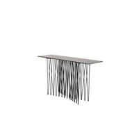 BEISTELLTISCH STONE Schwarz 37x130x74 cm - Schwarz, Metall (130/37/74cm) - FURNLUX