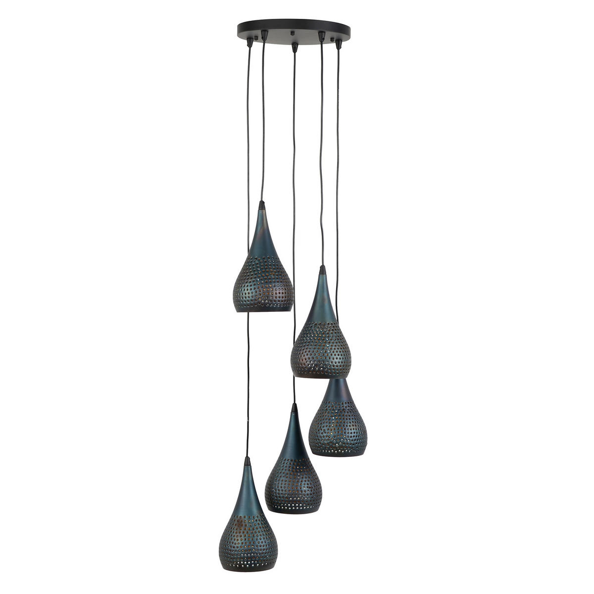 HÄNGELEUCHTE Drop Schwarz 35/35/ 150 cm - Schwarz, Metall (35/35/150cm) - Hoyz Collection