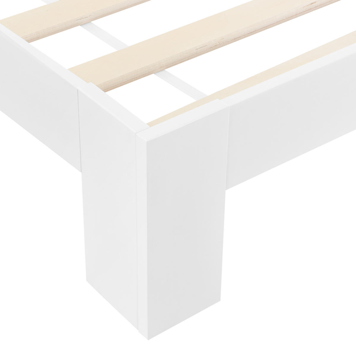 HOLZBETT Raisio - Weiß, Holz (120/200cm) - [en.casa]
