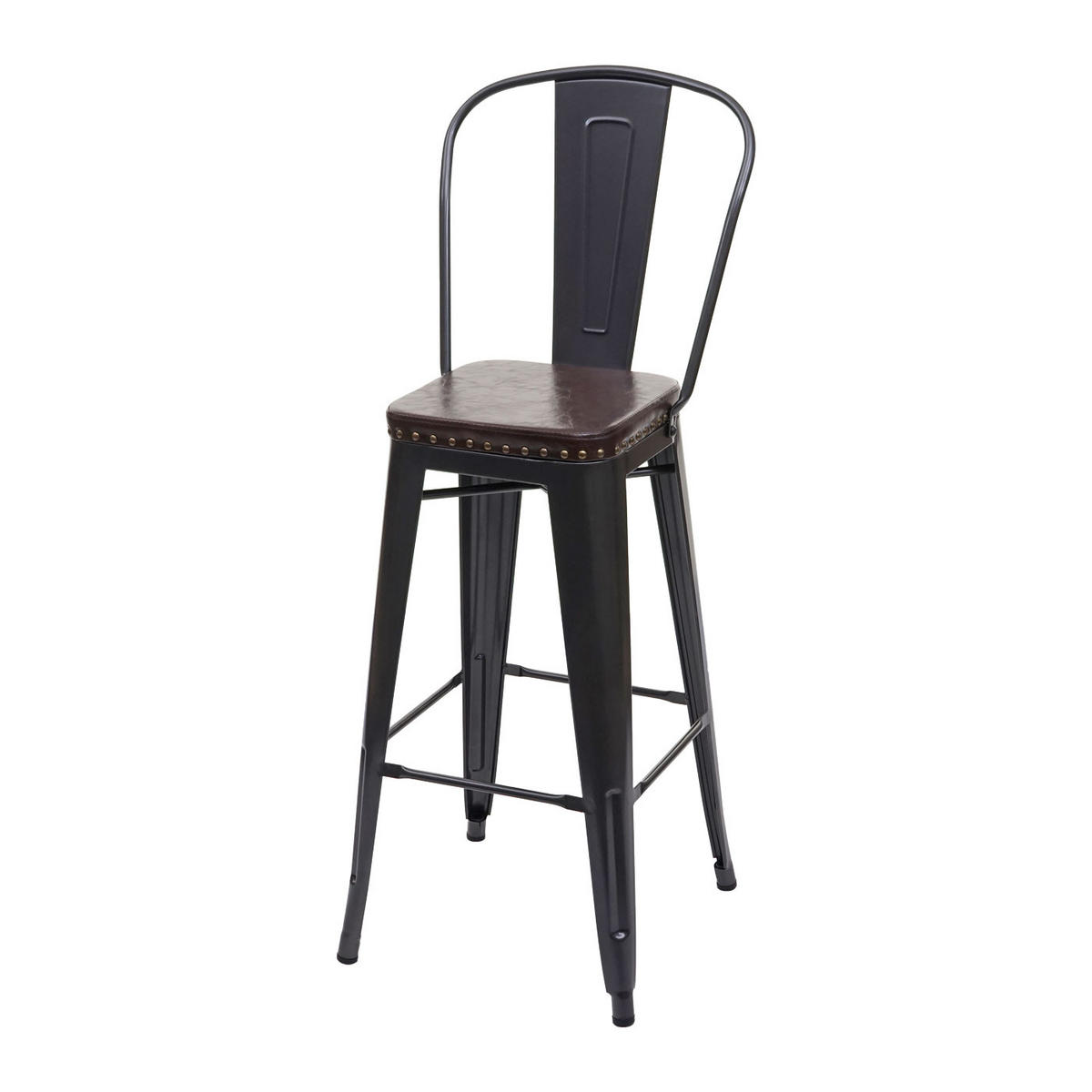 BARHOCKER H10C Schwarz, Braun 2er-Set - Schwarz/Braun, Metall (43/115/46cm) - Jamb