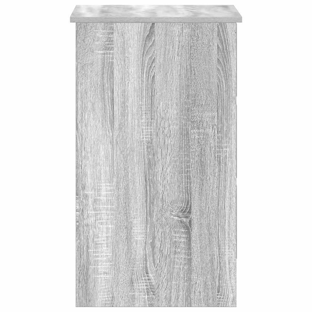 SCHREIBTISCH mit 3 Schubladen, 1 Tastaturauszug 90/45/76 cm aus Holzwerkstoff Grau Sonoma Dekor - Silbereichenfarben, Holz (45/90/76cm) - vidaXL