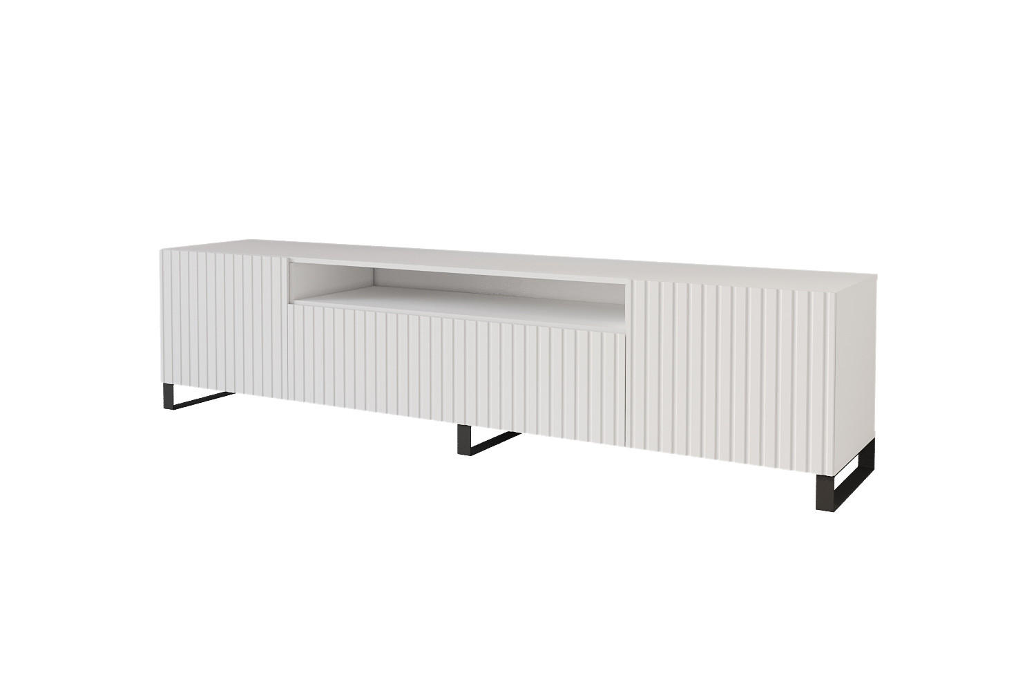 LOWBOARD KITO-S 200x53x41 cm - Weiß - Schwarz/Weiß, Holzwerkstoff (200/53/41cm) - ALTDECOR