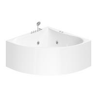 WHIRLPOOLBADEWANNE - 1 Person - acryl - weiß Agyness - Weiß, Kunststoff (135/57/135cm) - Vente-Unique