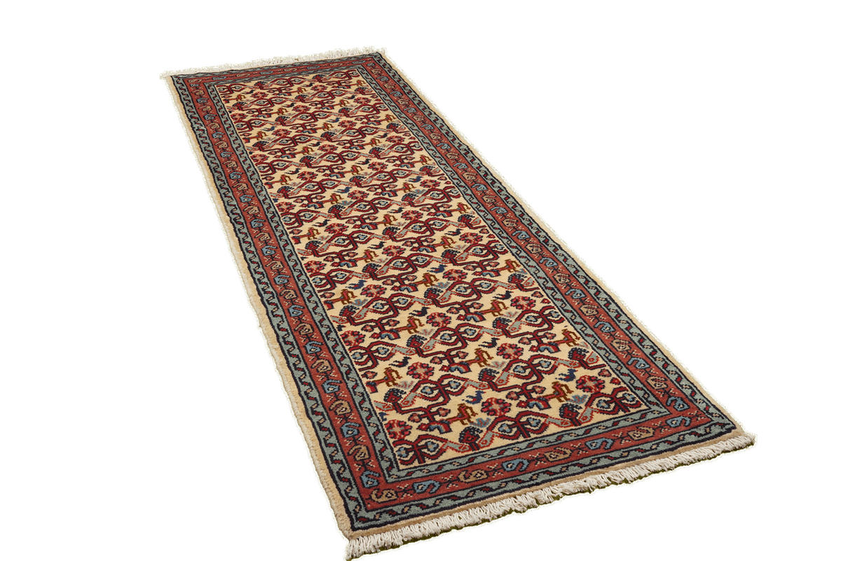 TEPPICH Assadabad Beige 192/71 cm Schurwolle - Beige, Textil (71/192cm) - Looma