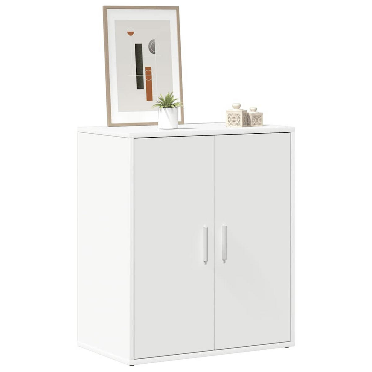 SCHUHSCHRANK Weiß 60x35x70 cm Holzwerkstoff - Weiß, Holzwerkstoff (35/70/60cm) - furnicato