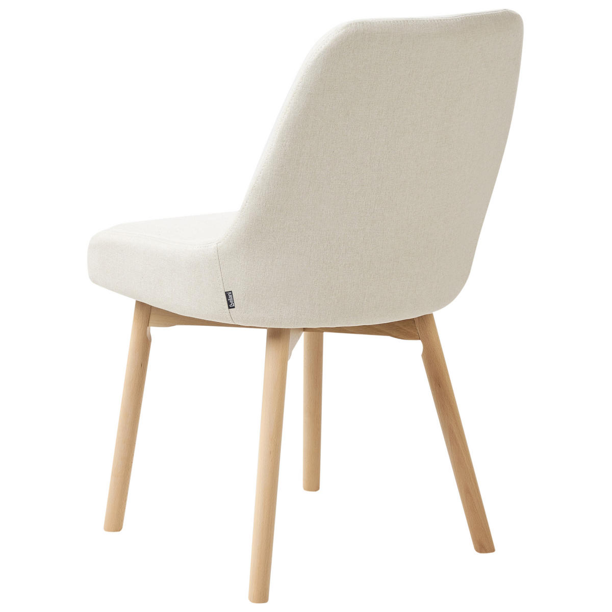 ESSZIMMERSTUHL 2er Set Stoff Cremeweiß Melfort - Creme/Braun, Holz/Textil (49/82/58cm) - Beliani