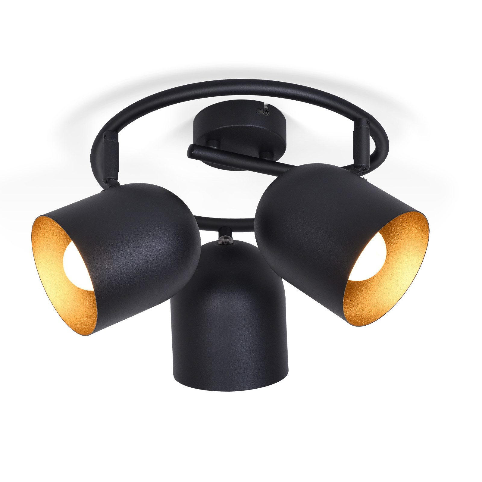 STRAHLER Gera 3-flammig 25/25/21 cm - Schwarz, Metall (25/25/21cm) - Nettlife